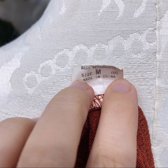 Vestidos Burnt Orange Off The Shoulder Mini Dress - Picture 3 of 4